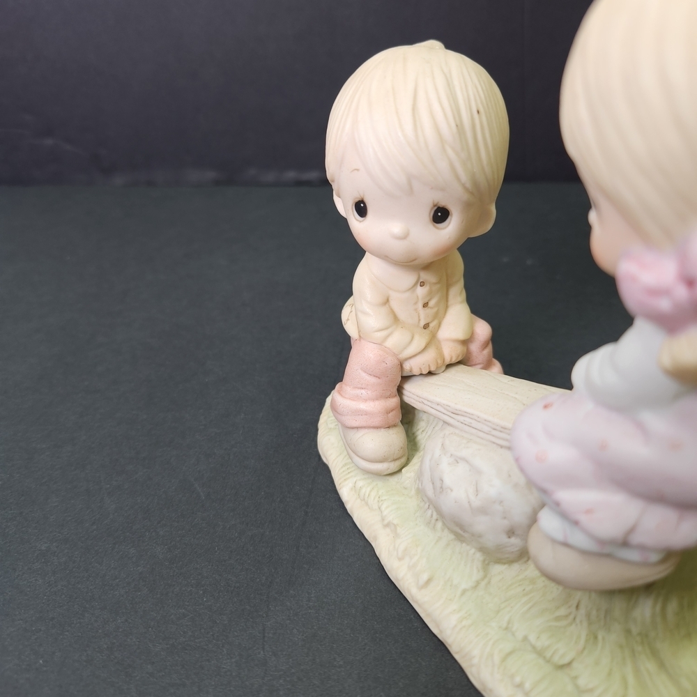 1977 Precious Moments "Love Lifted Me" Figurine with Pink Accents - Picture 2 of 6